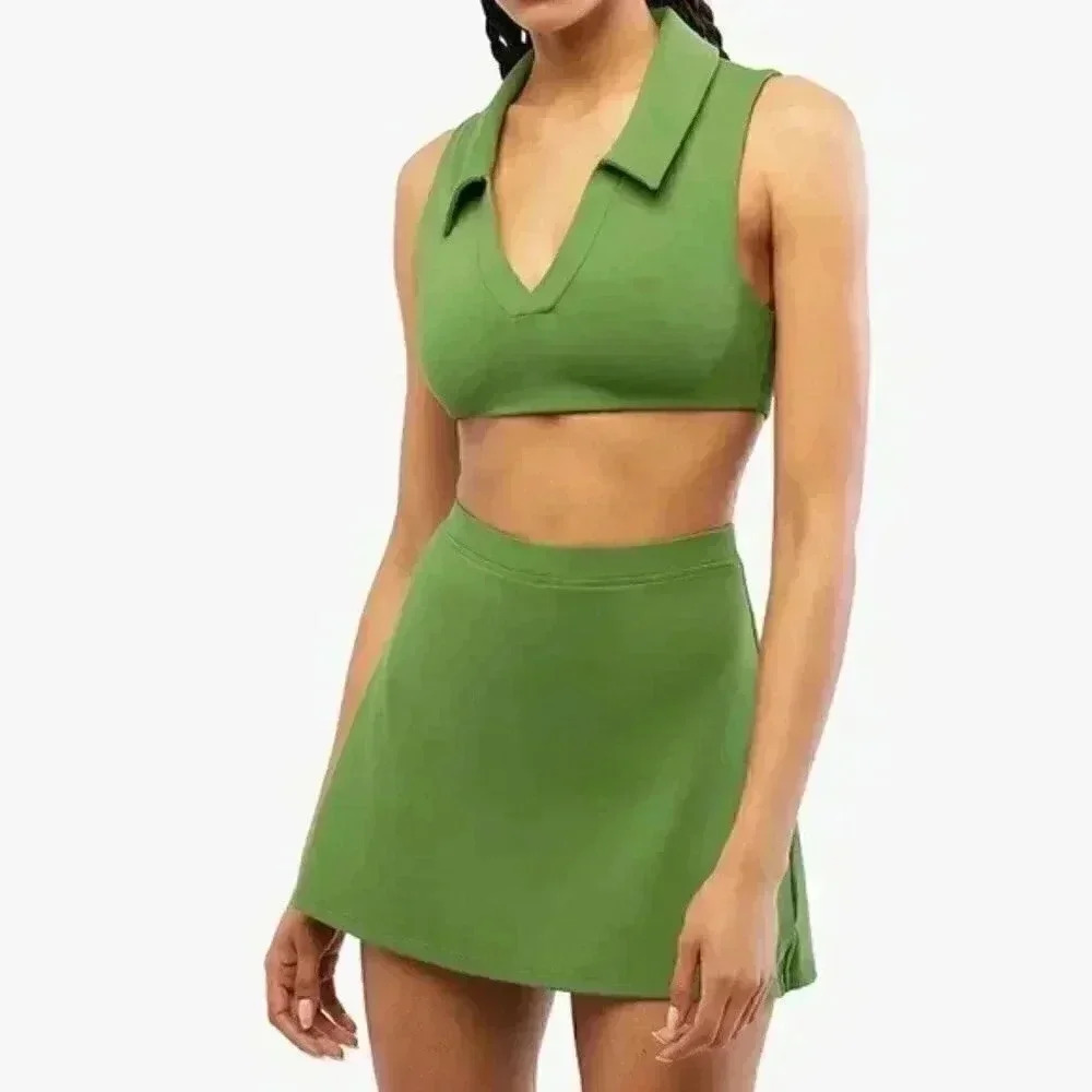 WeWoreWhat Polo Bra in Court Green